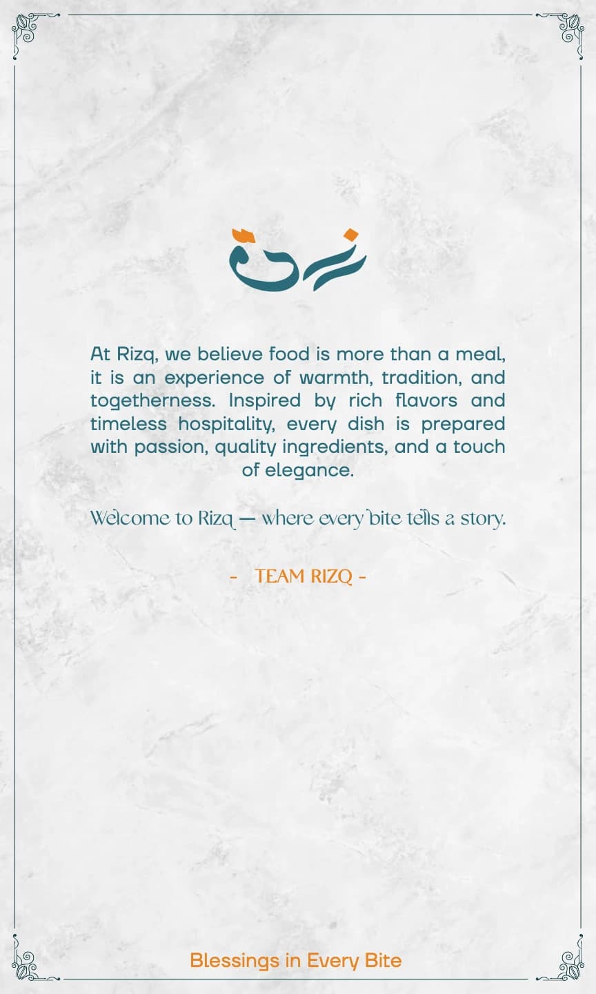 Rizq Menu